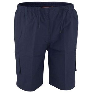 Duke Mens D555 Nick Elasticated Waist Cargo Shorts / Navy